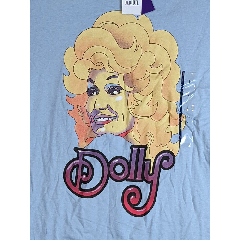 Dolly Parton Graphic TShirt Womens Large Short Sleeve Crew Casual Top Band Tee - Picture 7 of 8